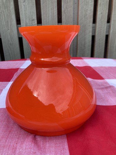 Vintage orange glass - glass, oil