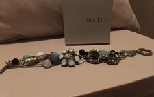 Bulatti Designer Bracelet with Box Iridescent Glass Beads
