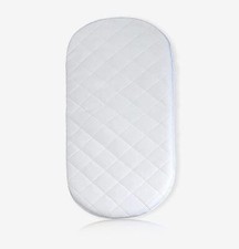 Quilted Pram Mattress Moses Basket/Soft, Breathable & Hypoallergenic Oval Shaped
