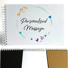 Personalised White Scrapbook A3/A4/A5 White/Black/Kraft, Guestbook, Photo Album
