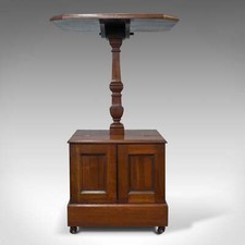Antique Purdonium, Table and Coal Box, English, Walnut, Early 20th Century c1910