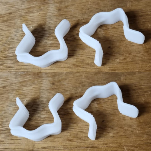 Strong plastic u clips - plastic,
