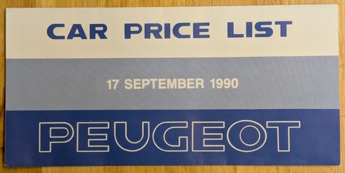 Peugeot 1990 price - 1990,