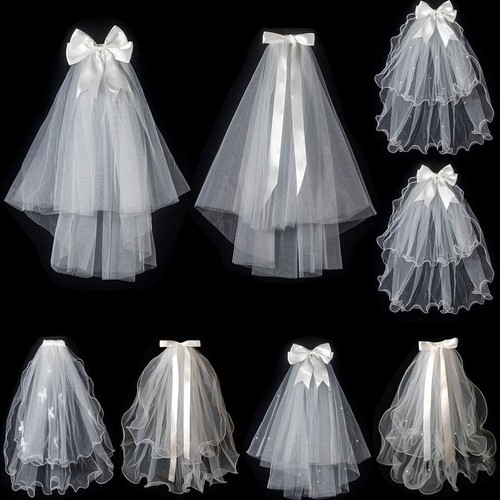White wedding veil - veil, layer