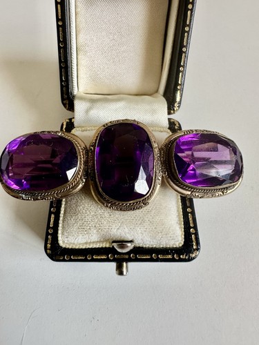 Victorian gold tone amethyst - tone,