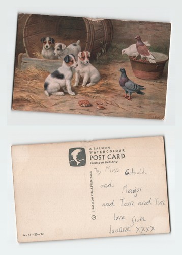 Vintage postcard hunt - postcard,
