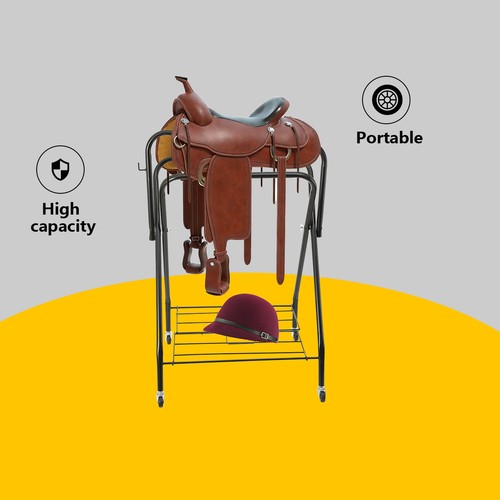 Folding mobile saddle rack - saddle,