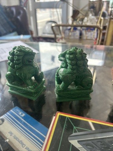 Pair vintage chinese green - pair,