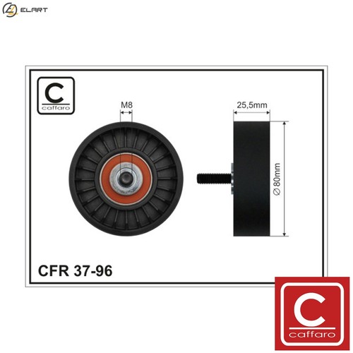 Tensioner pulley vribbed - tensioner,