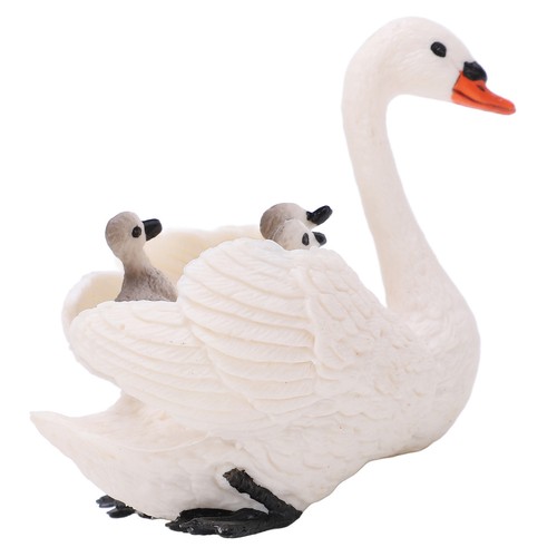 White swan ornament carrying - white,