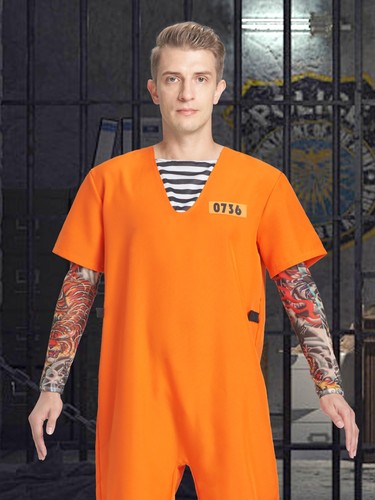 Orange convict costume adult - costume,