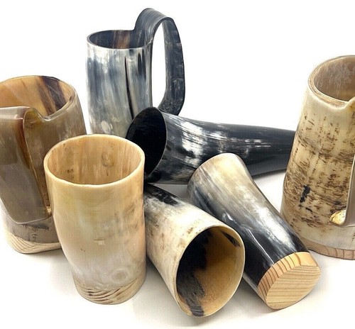 Real viking drinking - drinking, horns