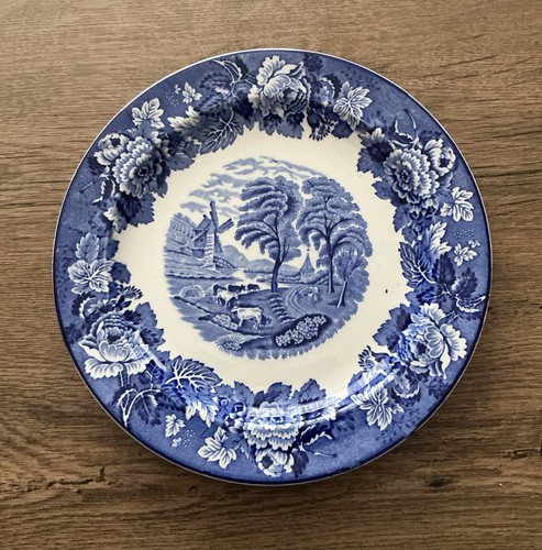 Vintage blue and white - white, dinner