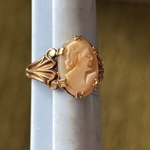 Vintage gold cameo - cameo, 9ct
