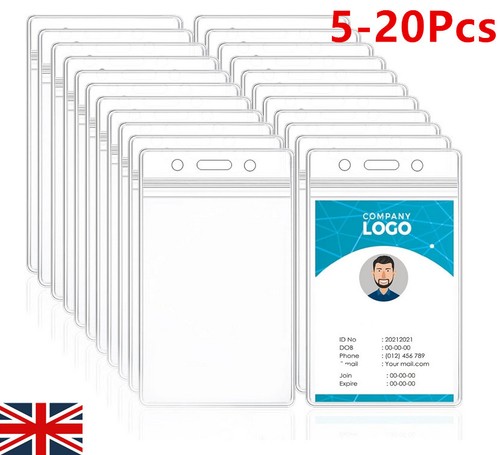 20x badge holders clear - badge,