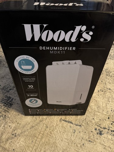 Woods mdk11 white dehumidifier - white,