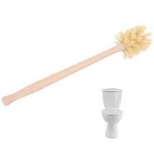 Toilet Brush Wooden Handle for Efficient Bathroom Cleaning Modern Design