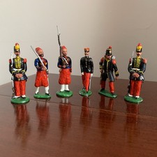 Vintage Lead Toy Soldiers Painted Mixed Lot of 6 In Great Condition 2.5” High