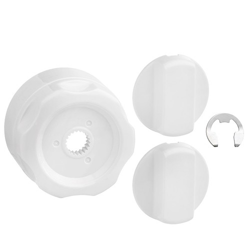 White control knob - white,