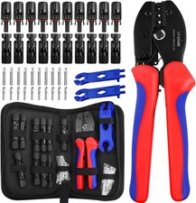 MC4 Solar Crimping Tool Kit with 10 Pair Connectors for 2.5/4/6mm² Solar PV Wire