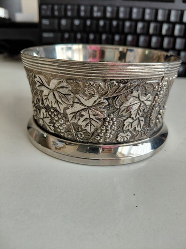 Silver plate wine bottle - plate,