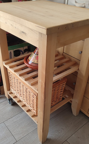 Wooden kitchen trolley - kitchen, trolley,