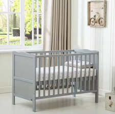 mcc direct Wooden Baby Cot Bed "Orlando" & Water repellent Mattress