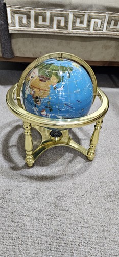 Light blue gemstone globe - gemstone,