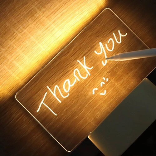 Note board led night - note, light
