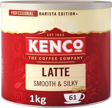Kenco Latte Instant Coffee 1kg - Smooth & Silky - Makes 61 Cups