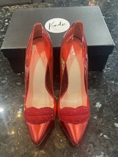 Kandee Red Leather Lips High