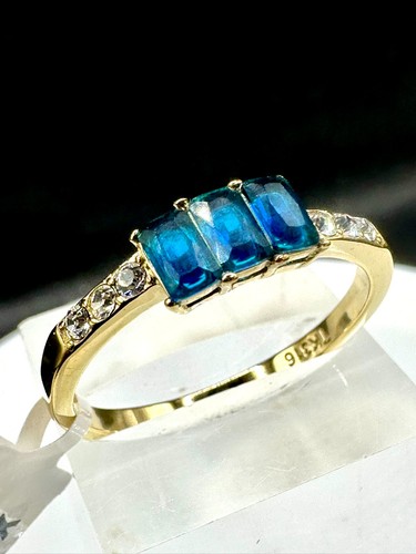 Sapphire emerald cut ring