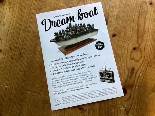 Banksy dream boat - flyer, /