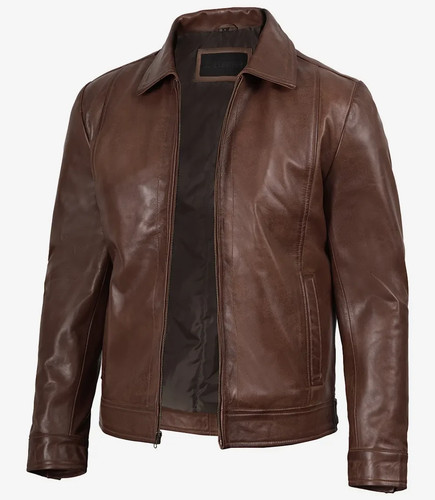 Men real leather cognac - real,