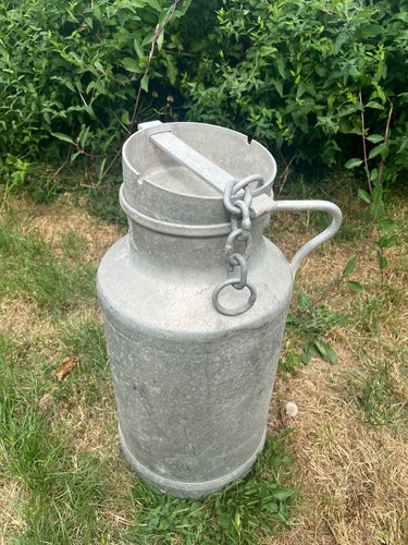 Vintage aluminium milk - milk, churn