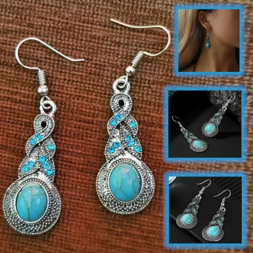 Charming retro blue stone - blue,