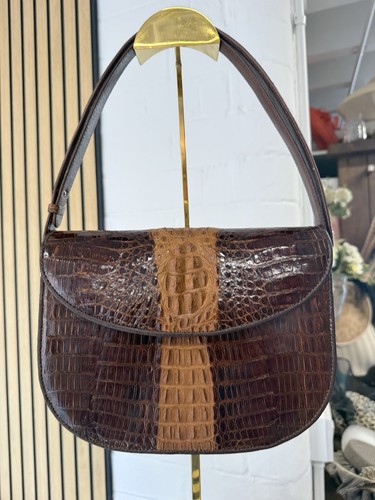 Genuine crocodile leather - crocodile, tan