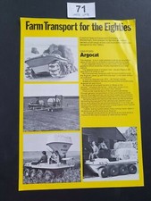 CRAFORD ARGOCAT/COB FARM TRANSPORT SPEC SHEET DOUBLE SIDED 