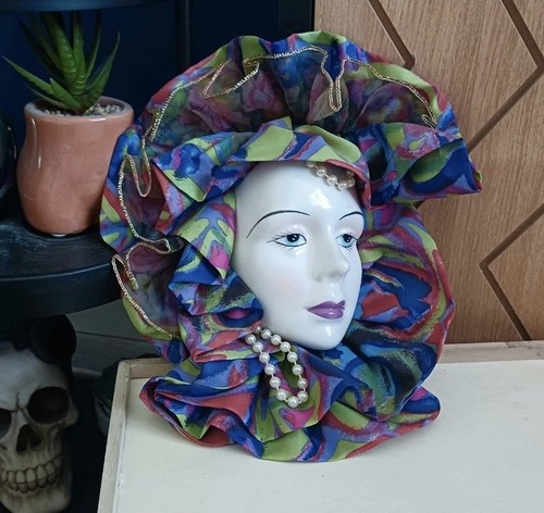 Vintage art nouveau clay - nouveau, mask