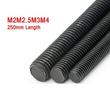 M2M2.5M3M4 Grade 12.9 High Tensile Fully Threaded Rod Bar Studding 250mm Long