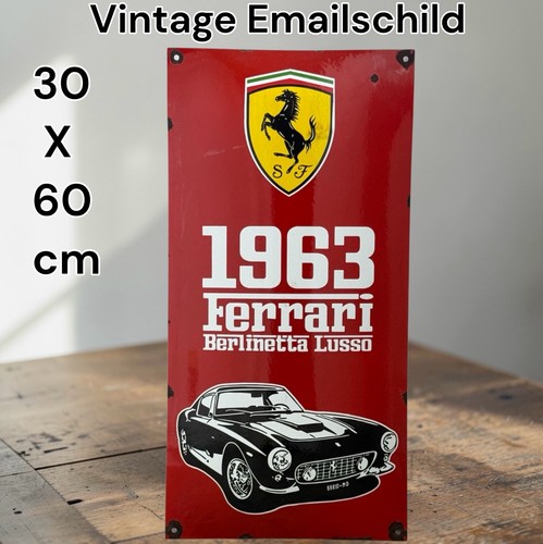 Vintage ferrari 1963 enamel - vintage,