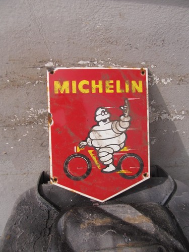 Enamel michelin bicycle tyre - michelin,