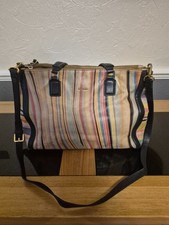 paul smith large vintage leather iconic swirl design hand/shoulder/crossbody bag
