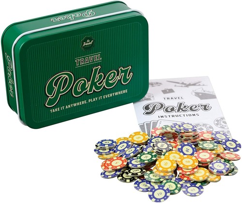 Travel poker set playing cards - travel,