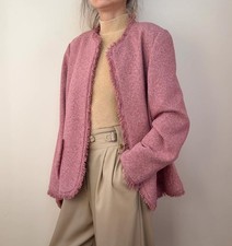 Platform womens pink boucle