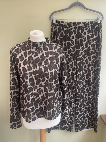 Zara khaki green leopard print - zara,