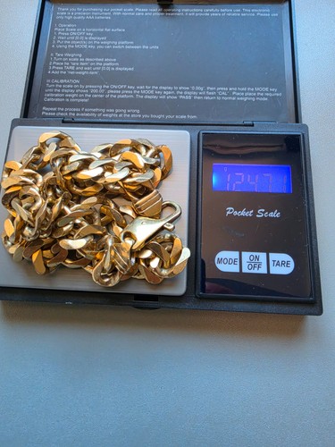 Solid gold heavy curb - 9,