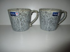 Denby Halo Speckle 2 x Heritage Mugs New First Quality Excellent Condition