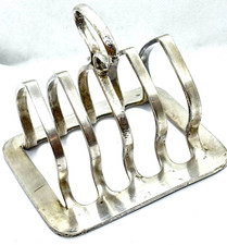 Antique Roberts & Belk Ld 4 Slot Silver Plated Toast Rack “48 Grosvenor Square”