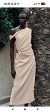 Zara Peach midi Dress With